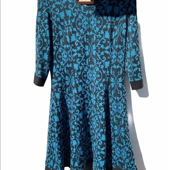 Appleseed a-line blue/black dress sz-pl - Picture 5 of 5